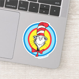 Dr. Seuss   Katze im Hutkopf-Graphic Aufkleber