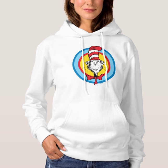 Dr. Seuss | Katze im Hutkopf-Graphic Hoodie (Vorderseite)