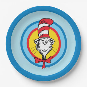 Dr. Seuss Katze im Hutkopf-Graphic Pappteller