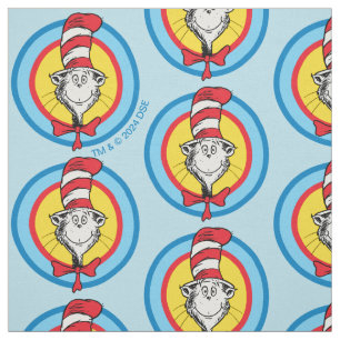 Dr. Seuss Katze im Hutkopf-Graphic Stoff