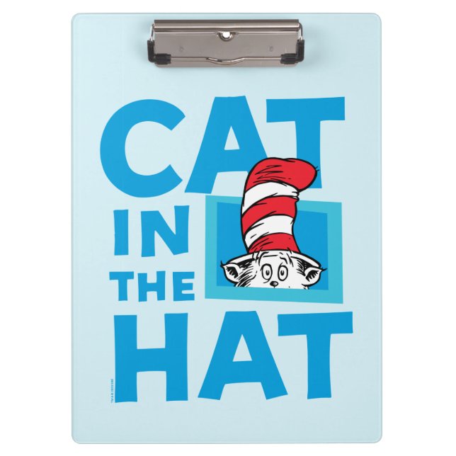 Dr. Seuss | Katze im Hutlogo Klemmbrett (Vorderseite)