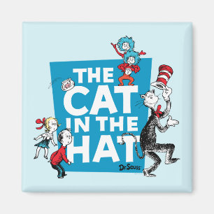 Dr. Seuss Katze im Hutlogo - Zeichen Magnet