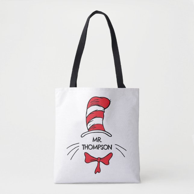Dr. Seuss | Katze im Namen eines benutzerdefiniert Tasche (Vorderseite)