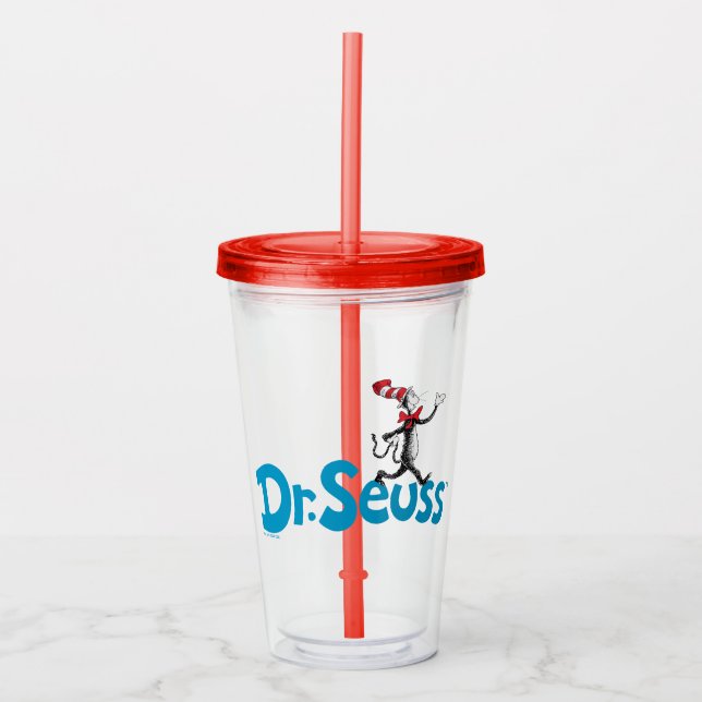 Dr. Seuss | Katze im Vintagen Hutlogo Acryltrinkbecher (Vorderseite)
