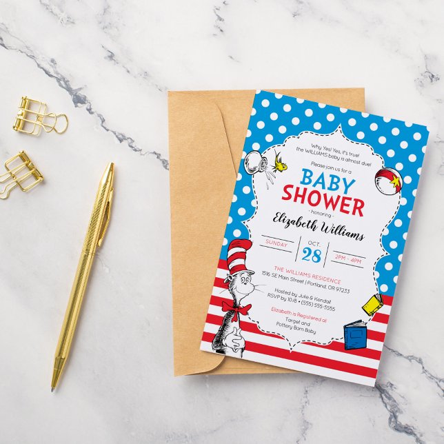 Dr. Seuss - Katze in der Hat Baby Dusche Einladung (Von Creator hochgeladen)