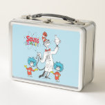 Dr. Seuss | Katze in der Hat Seuss Science Metall Brotdose<br><div class="desc">Karo Cat im Hut,  der einen Kolben hochhält,  um mit Labrador Tech 1 und Labrador Tech 2 zu arbeiten!</div>