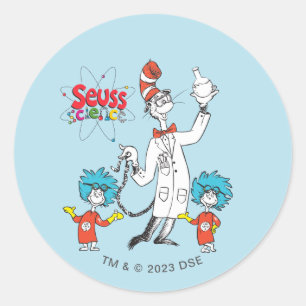 Dr. Seuss Katze in der Hat Seuss Science Runder Aufkleber