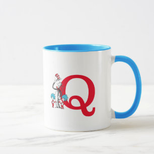 Dr. Seuss Katze mit Hut, Dings Eins Monogramm Q Tasse