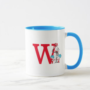 Dr. Seuss Katze mit Hut, Dings Eins Monogramm W Tasse