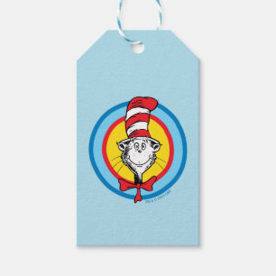 Dr. Seuss Katze mit Hut Kopf Grafik Geschenkanhänger