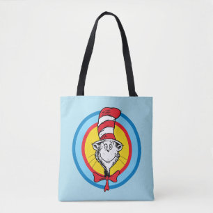 Dr. Seuss Katze mit Hut Kopf Grafik Tasche