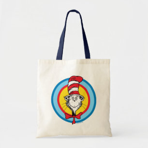 Dr. Seuss Katze mit Hut Kopf Grafik Tragetasche