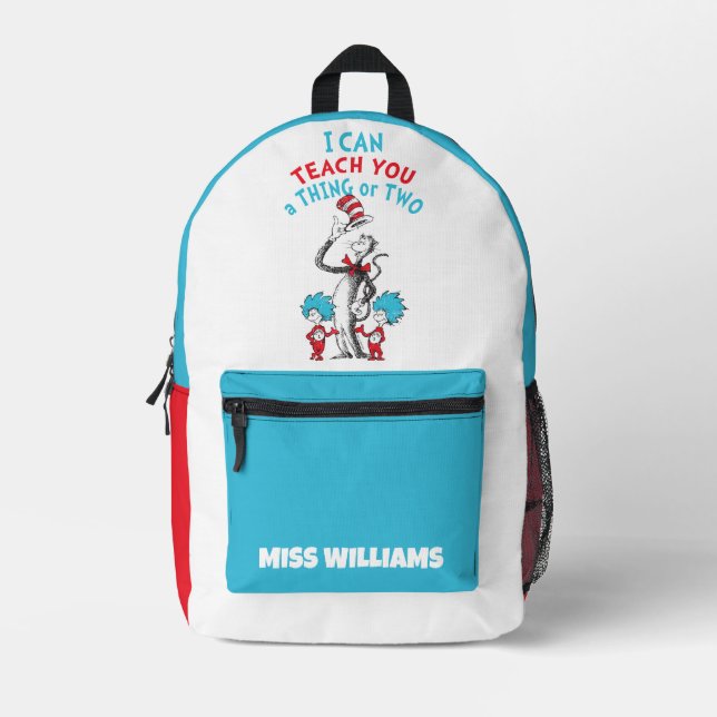 Dr. Seuss | Lehrer Ich kann dir etwas beibringen Bedruckter Rucksack (Vorderseite)