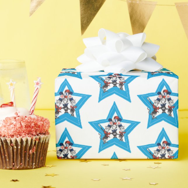 Dr. Seuss | Little Cats USA Hats Graphic Geschenkpapier (Geburtstagsparty)