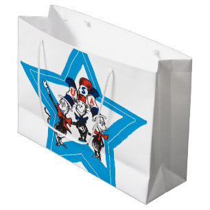 Dr. Seuss   Little Cats USA Hats Graphic Große Geschenktüte