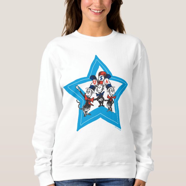 Dr. Seuss | Little Cats USA Hats Graphic Sweatshirt (Vorderseite)