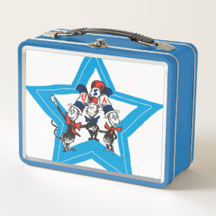 Dr. Seuss Little Cats USA Huts Grafik Metall Brotdose