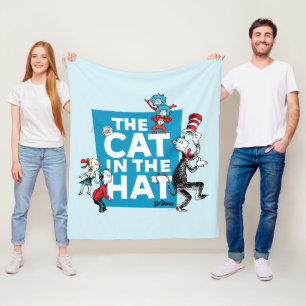 Dr. Seuss Logo der Katze im Hut - Figuren Fleecedecke