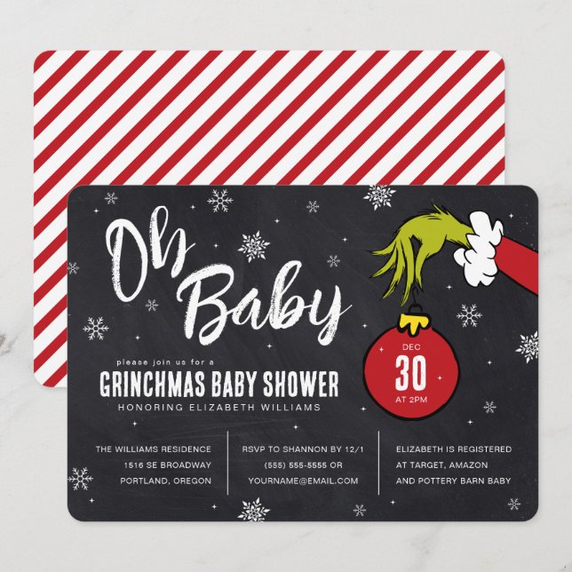 Dr. Seuss | Oh Baby Grinch Babydusche (Vorne/Hinten)