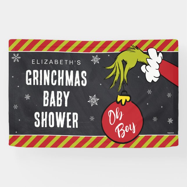 Dr. Seuss | Oh Boy Grinch Baby Showdusche Banner (Horizontal)