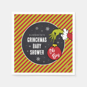 Dr. Seuss Oh Boy Grinch Baby Showdusche Serviette