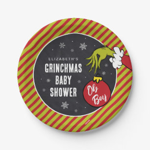 Dr. Seuss   Oh Boy Grinch Baby Shower Papierplatte Pappteller