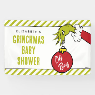 Dr. Seuss   Oh Boy Grinch Babyparty Banner