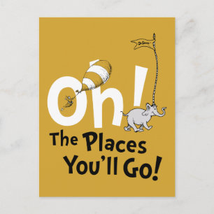 Dr. Seuss   Oh, die Orte, an denen du sein wirst!  Postkarte
