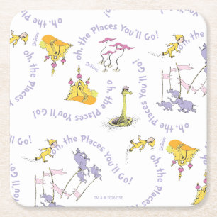 Dr. Seuss "Oh, die Orte, an denen du sein wirst!" Rechteckiger Pappuntersetzer