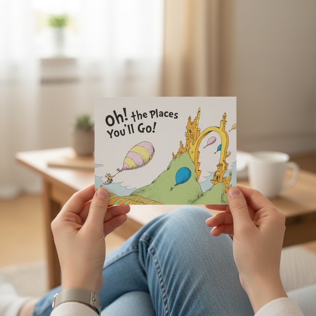 Dr. Seuss | Oh, die Orte, an die du gehen wirst! Postkarte (Von Creator hochgeladen)