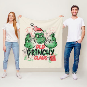 Dr. Seuss Old Grinch Claus Fleecedecke
