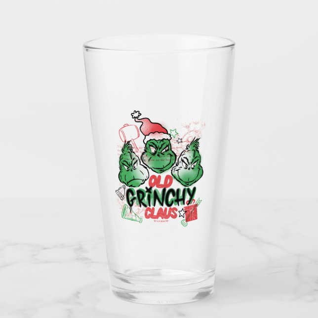 Dr. Seuss | Old Grinch Claus Glas (Vorderseite)