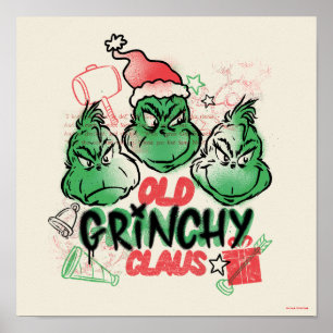 Dr. Seuss Old Grinch Claus Poster