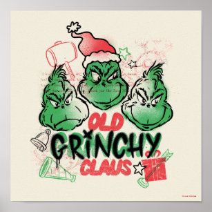 Dr. Seuss   Old Grinch Claus Poster