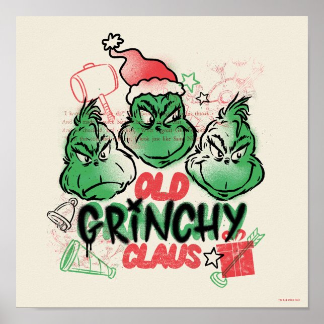 Dr. Seuss | Old Grinch Claus Poster (Vorne)