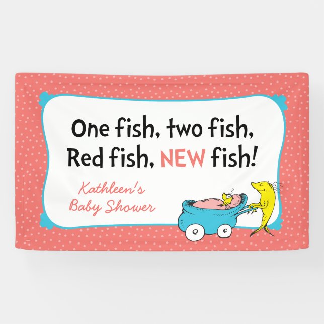 Dr. Seuss | One Fish - Girl Baby Shooter Banner (Horizontal)