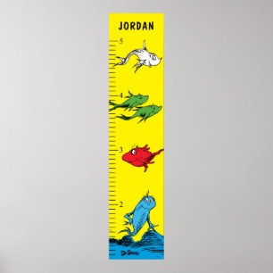 Dr. Seuss   One Fish Two Fish - Growth Chart Poster