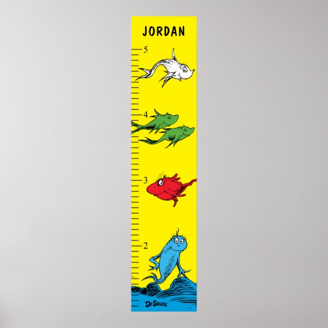 Dr. Seuss | One Fish Two Fish - Growth Chart Poster (Vorne)