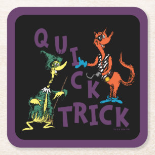 Dr. Seuss   Quick Trick Halloween-Grafik Rechteckiger Pappuntersetzer