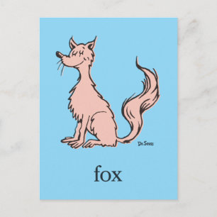Dr. Seuss   Rosa Fuchs Postkarte