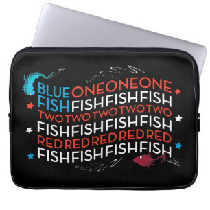 Dr. Seuss Rote Fische Blaue Fische US-Flagge Gra Laptopschutzhülle