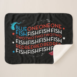 Dr. Seuss Roter Fisch Blauer Fisch US-Flagge Gra Sherpadecke