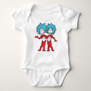 Dr. Seuss Sache 1, Sache 2 Sitzen Baby Strampler