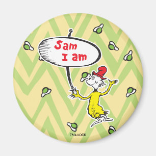 Dr. Seuss Sam-I-Am mit Schild Magnet