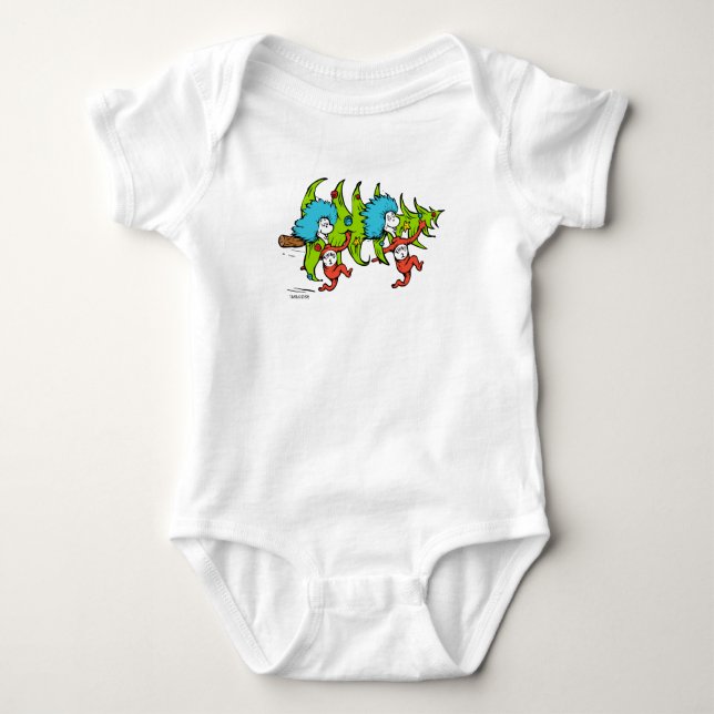 Dr. Seuss | Schnürsenkel | Das eine Weihnachten Baby Strampler (Vorderseite)