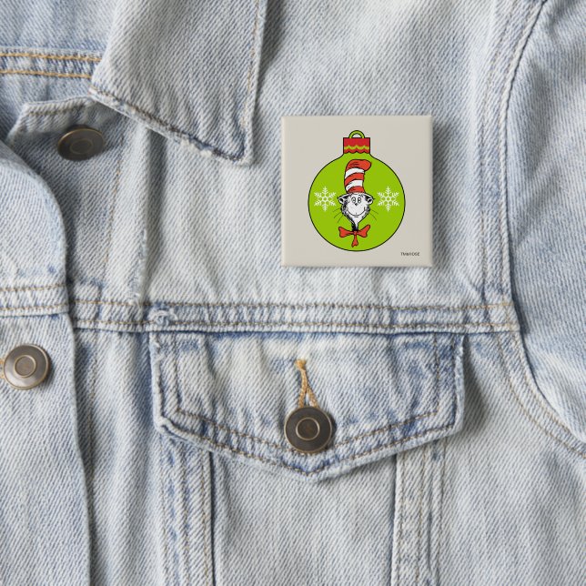 Dr. Seuss | Schnürsenkel | Katze im Hutschmuck Button (Beispiel)