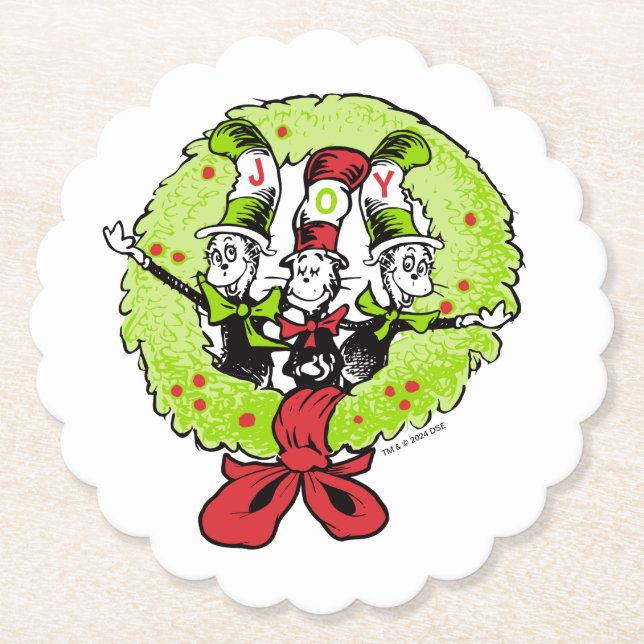 Dr. Seuss | Schnürsenkel | Who-ville Christmas Joy Untersetzer (Vorderseite)