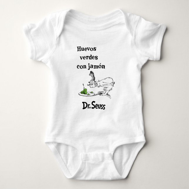 Dr. Seuss Spanische Grüne Eier mit Schinken Baby Strampler (Vorderseite)