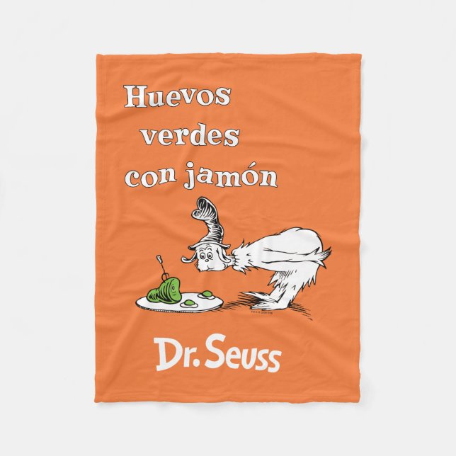 Dr. Seuss Spanische Grüne Eier mit Schinken Fleecedecke (Vorderseite)