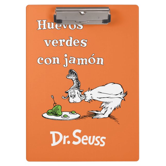 Dr. Seuss Spanische Grüne Eier mit Schinken Klemmbrett (Vorderseite)
